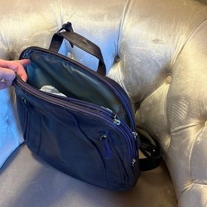 Levenger brand genuine leather new backpack